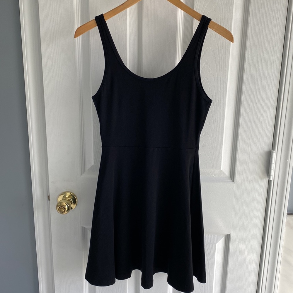Express Fit and Flare Black Dress